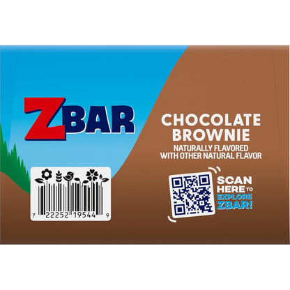 Zbar Chocolate Brownie Soft-Baked Granola Bars — Lunchbox Snack Pack for School-Aged Kids, 24 Individually Wrapped Bars
