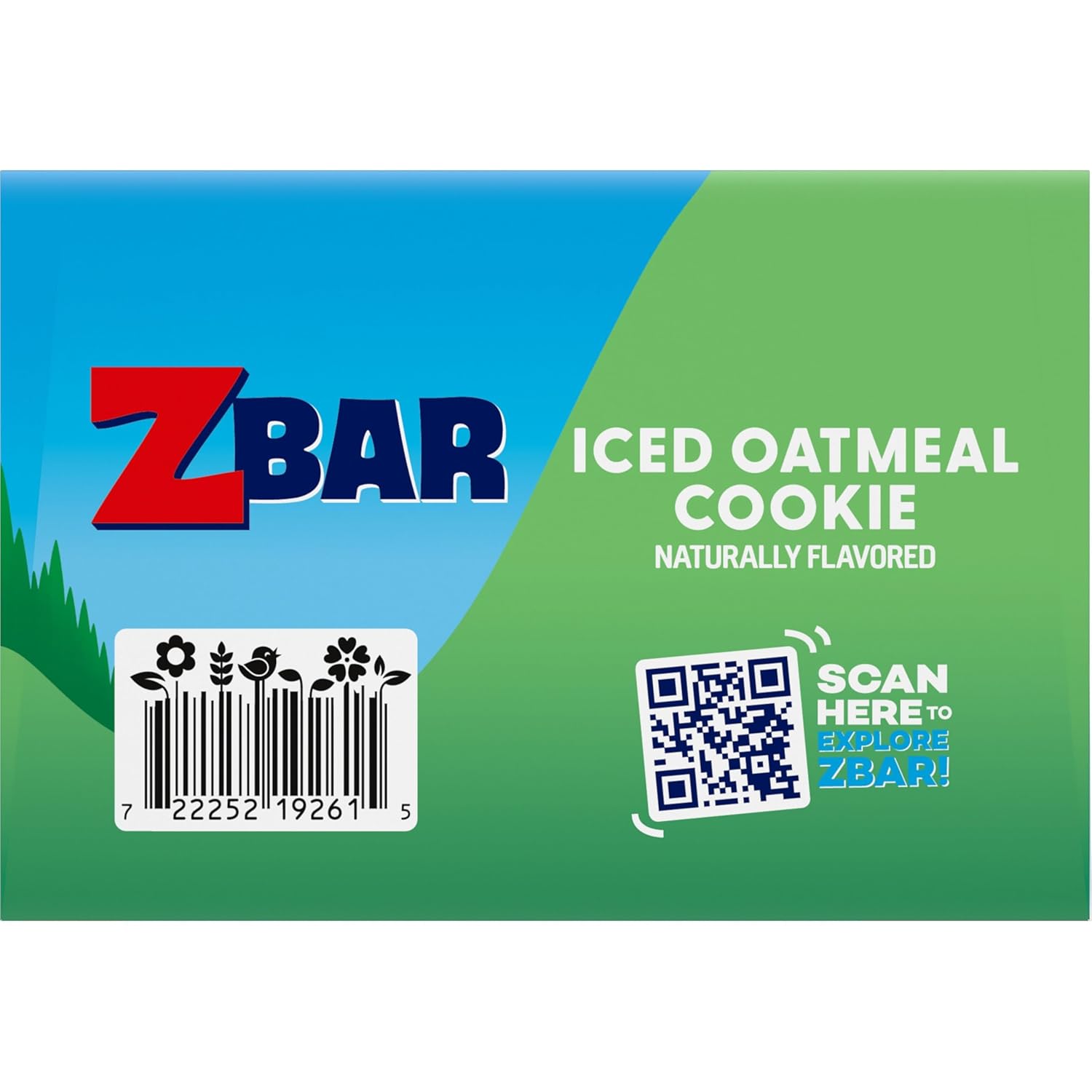 Zbar Iced Oatmeal Cookie Snack Bars – Clean Ingredient Snack for Health-Conscious Families, USDA Organic 24 Pack