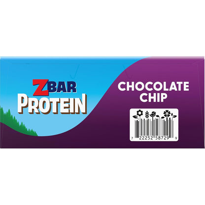 Zbar Protein Chocolate Chip Snack Bars - School Lunchbox Protein for Kids, 5g Protein Gluten-Free Bars (15 Pack)
