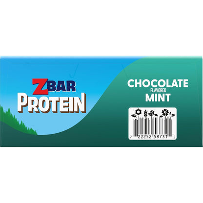 Zbar Protein – Clean-Label Pantry Staple for Health-Conscious Moms, Chocolate Mint Bars (15 Pack)