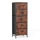 Brown - 15.7"D x 11.8"W x 47.7"H (5 Drawers)