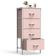 Pink - 17.7"D x 11.8"W x 37"H (4 Drawers)