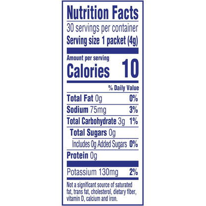 zero sugar and 10 calories per serving with 90% fewer calories than leading beverages