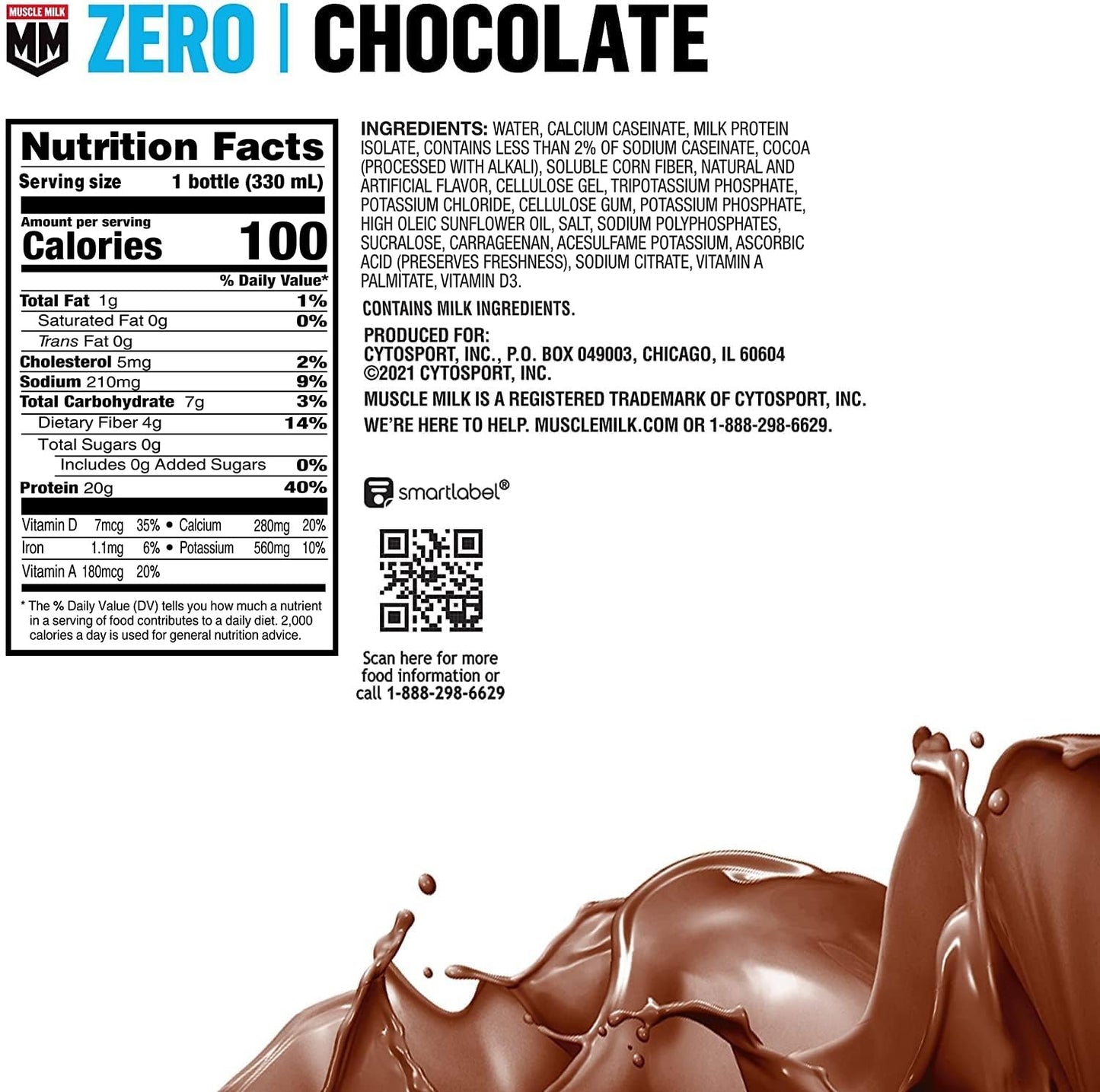 zero sugar and 100 calories per serving