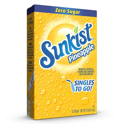zero-sugar formulation sweetened with sucralose, aspartame, and acesulfame potassium