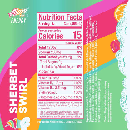 zero sugar sweetened with erythritol, sucralose, and acesulfame potassium for guilt-free taste