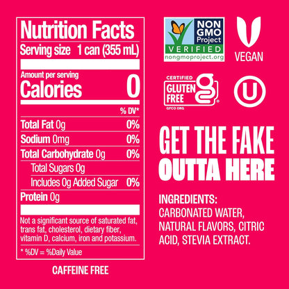 zero sugar, zero calorie formulation
