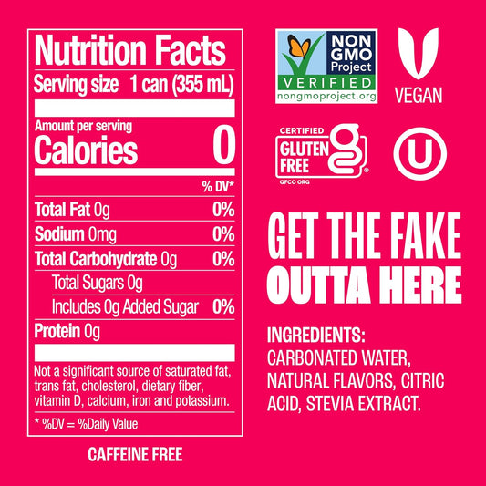 zero sugar, zero calorie formulation