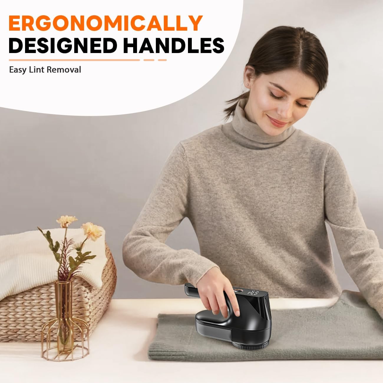 Ziitty Fabric Shaver – Thoughtful Christmas Gift for Mom, Rechargeable Lint Remover for Sweaters and Coats