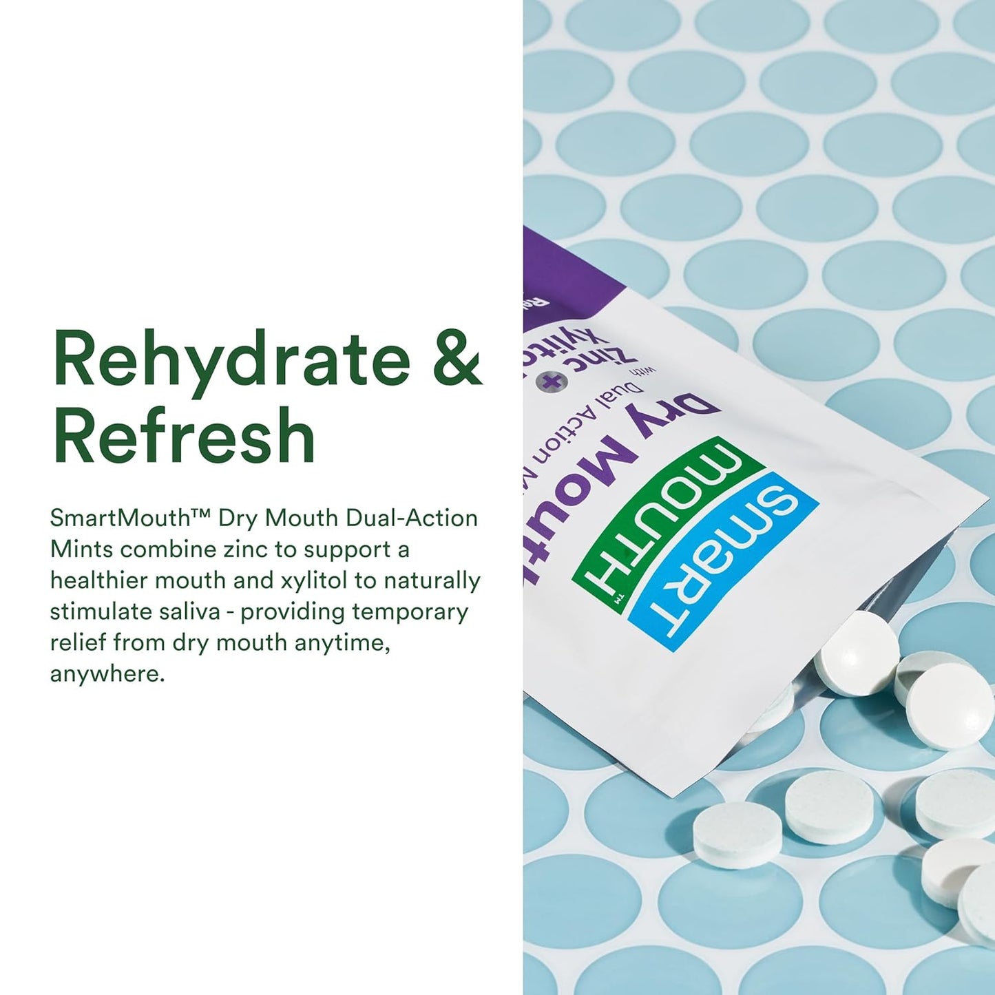 zinc gluconate to neutralize odor-causing compounds and support oral health