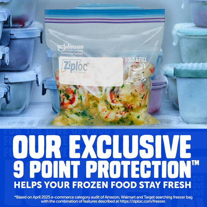 ziploc 9 point protection system reinforcing seams from top to bottom
