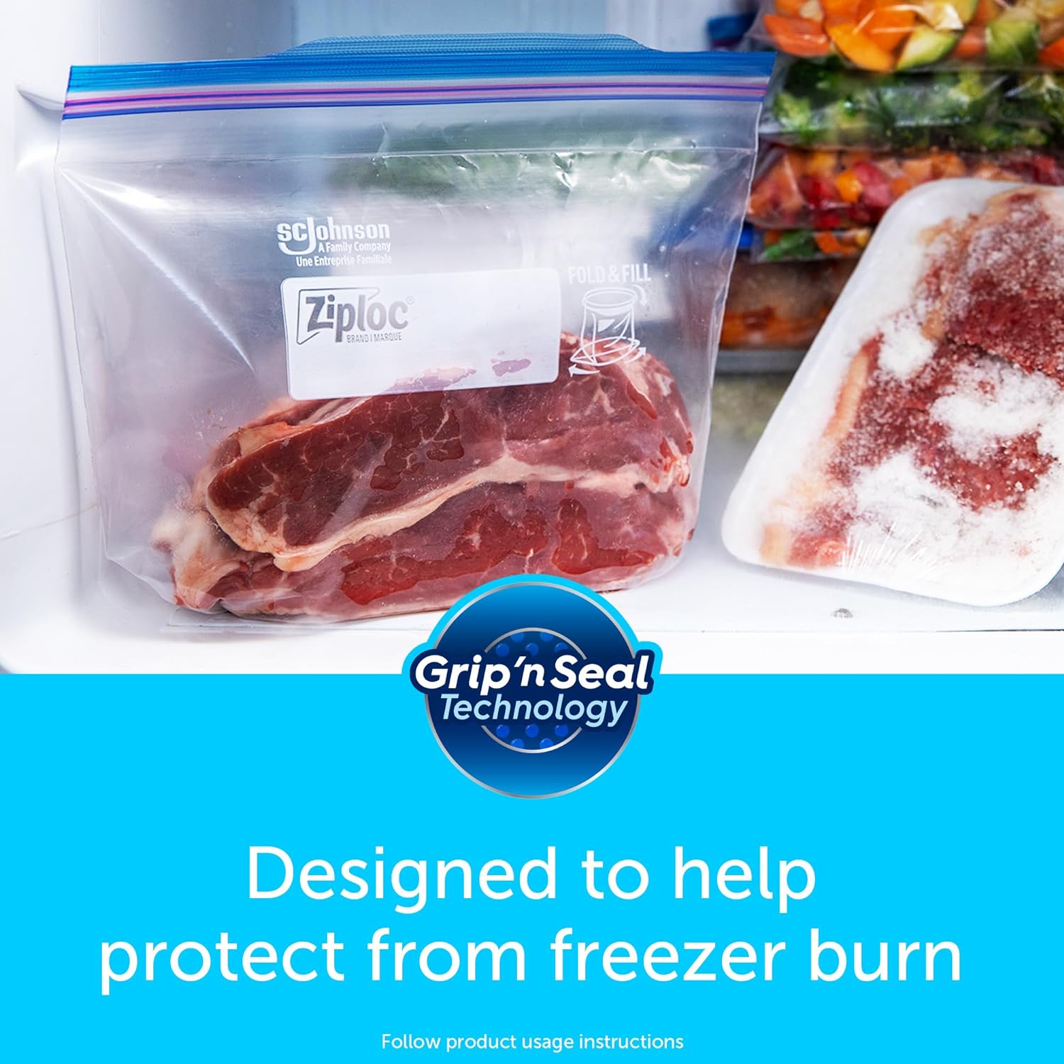 Ziploc Gallon Freezer Bags – Freezer Storage for Kid Portions and Family Leftovers