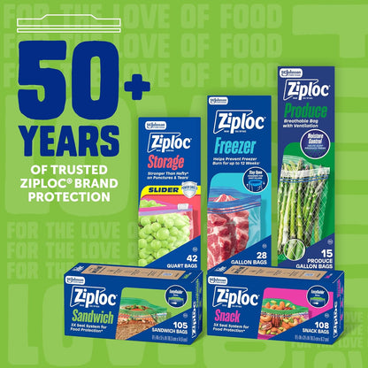 Ziploc Sandwich Bags for Kids School Lunches – BPA-Free Reusable Snack Storage, 150 Count