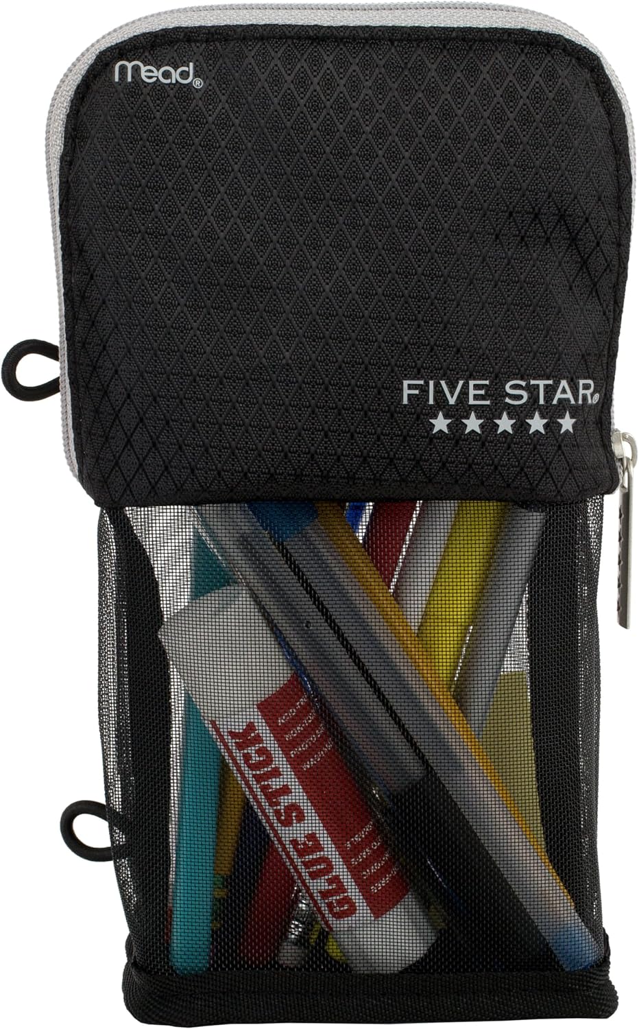 zipper closure to keep small items contained