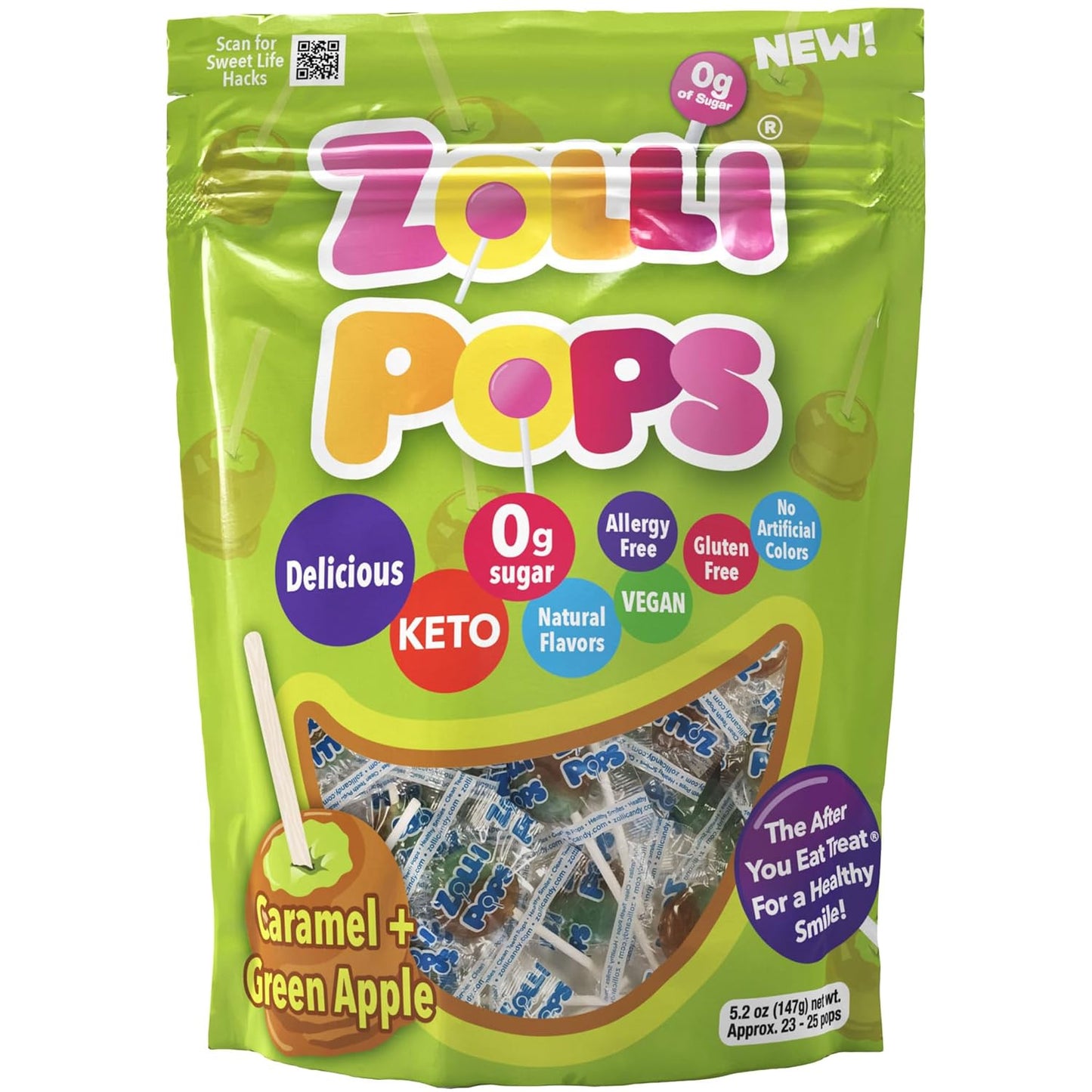 Zollipops Allergy-Free Lollipops for School Safe Sharing – Dairy-Free, Peanut-Free, Dye-Free Classroom Treat
